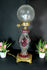 French vintage crystal glass cut Table lamp Cranbrerry Glass shade rare 1960
