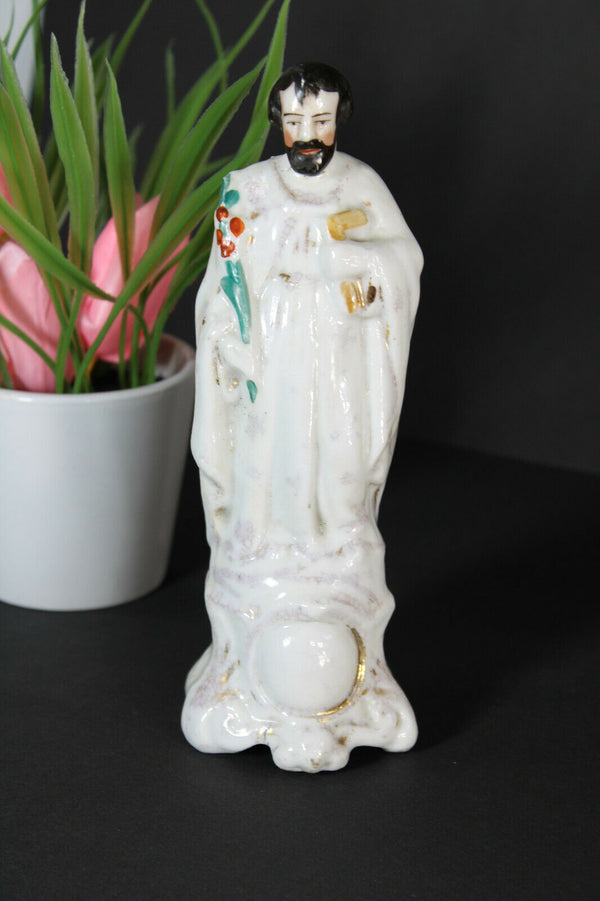 Antique vieux paris porcelain statue saint joseph