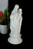 Antique french bisque porcelain white madonna statue figurine letu mauger signed