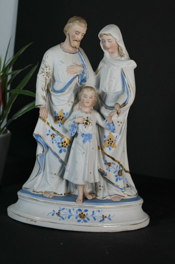 Antique Vieux paris porcelain holy family group Statue