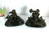 PAIR antique zamac putti cherub romantic statue