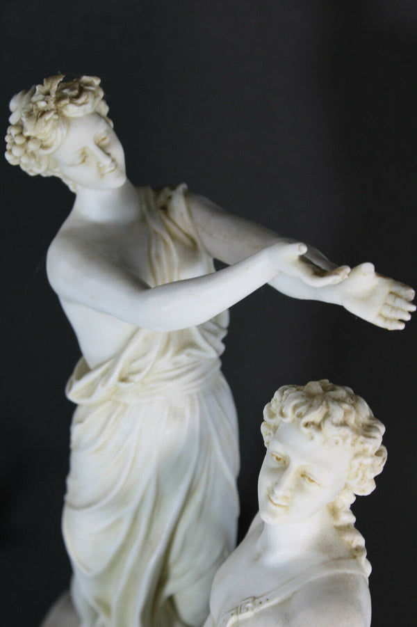 XL Rare Bisque MULLER SCHWARZA porcelain marked Sculpture Group Dionisius  rare