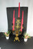 Antique metal spelter church candle holder candelabra religious