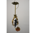 Antique french bronze putti cherub musician pendant lamp chandelier rare