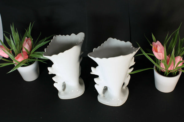 pair antique vieux paris porcelain floral vases