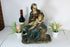 Antique Large chalkware statue madonna child religious