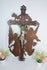 XL vintage  wood cut wall crucifix archangels angels cherub rare