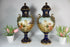 Gorgeous limoges blue cobalt hand paint vases romantic landscape decors rare