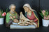 Antique chalkware statue holy family jesus joseph mary religious
