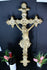 Antique neo gothic 19thc Chalk large crucifix Religious