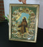 Antique francis assisi Religious litho wall plaque