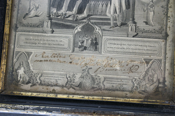 Antique  Religious litho wall plaque