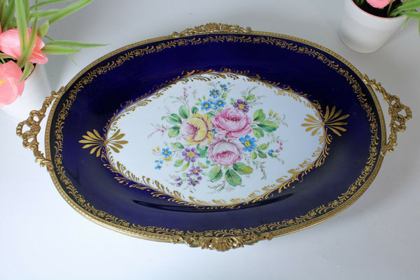 Limoges porcelain marked centerpiece presentation tray