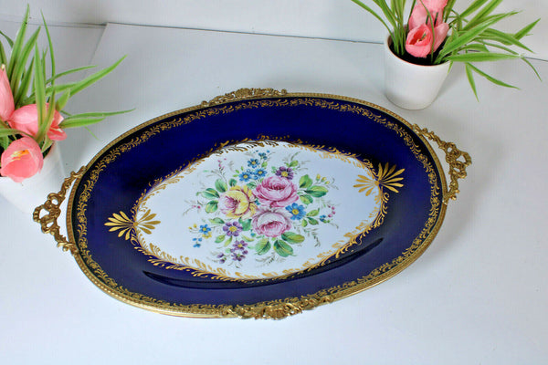 Limoges porcelain marked centerpiece presentation tray