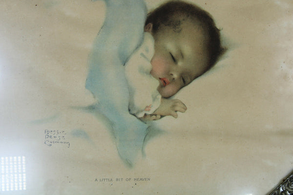 pair Original 1918 Bessie Pease Gutmann Prints baby signed