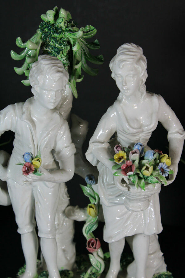 italian capodimonte carpie porcelain figural group statue