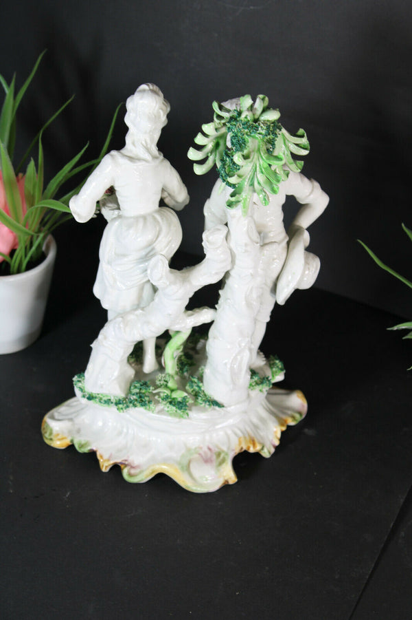 italian capodimonte carpie porcelain figural group statue