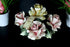 italian capodimonte marked centerpiece bisque porcelain flower basket