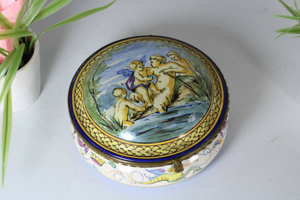 italian capodimonte porcelain mytholoigical Animals romantic box