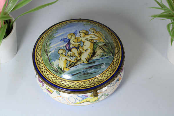 italian capodimonte porcelain mytholoigical Animals romantic box