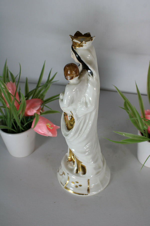 antique french vieux paris porcelain madonna figurine statue