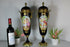 PAIR cobalt blue porcelain Caraytid brass heads Vases attr sevres