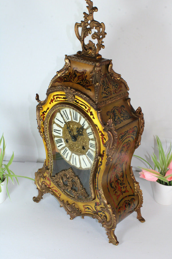 Vintage Boulle mantel clock caryatid head FHS movement