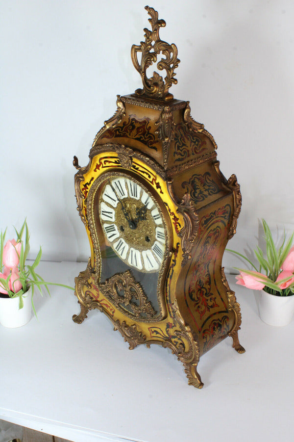 Vintage Boulle mantel clock caryatid head FHS movement