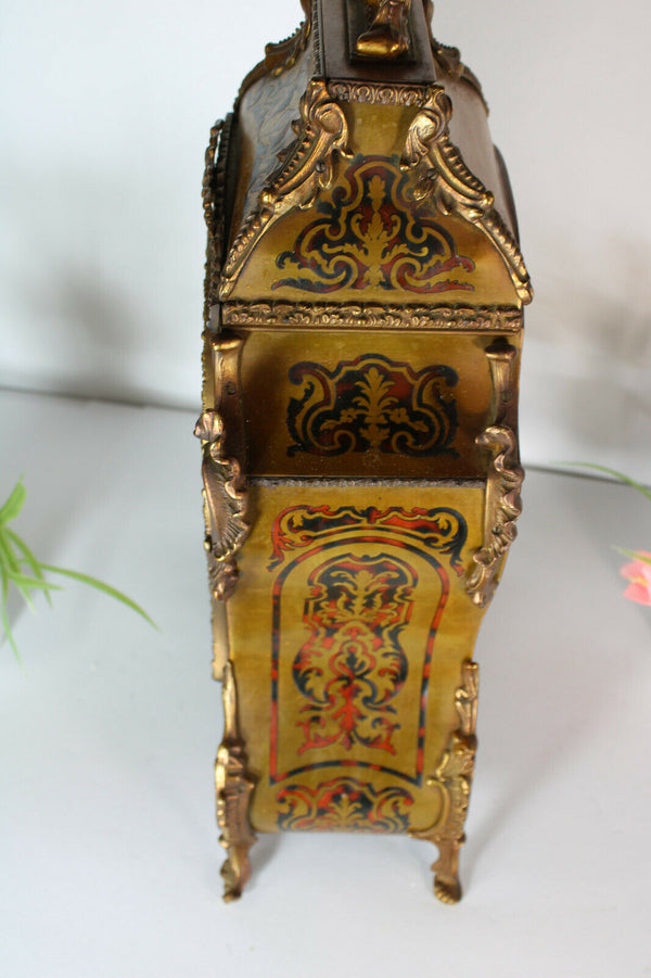 Vintage Boulle mantel clock caryatid head FHS movement