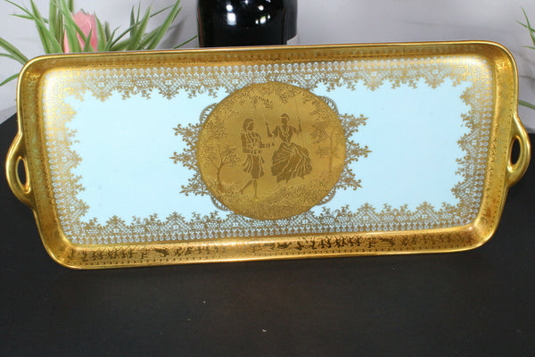 German karlsbad porcelain  cake chocolate presentation tray gold romantic decor