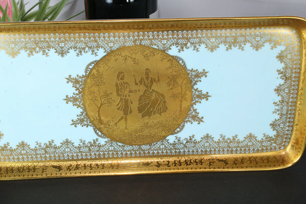 German karlsbad porcelain  cake chocolate presentation tray gold romantic decor