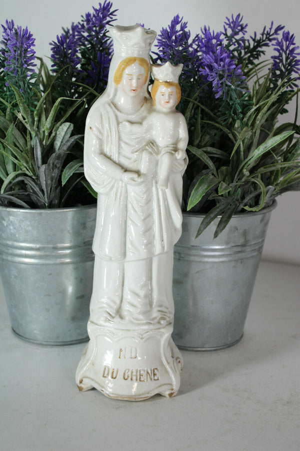 antique porcelain statue notre dame du chene religious