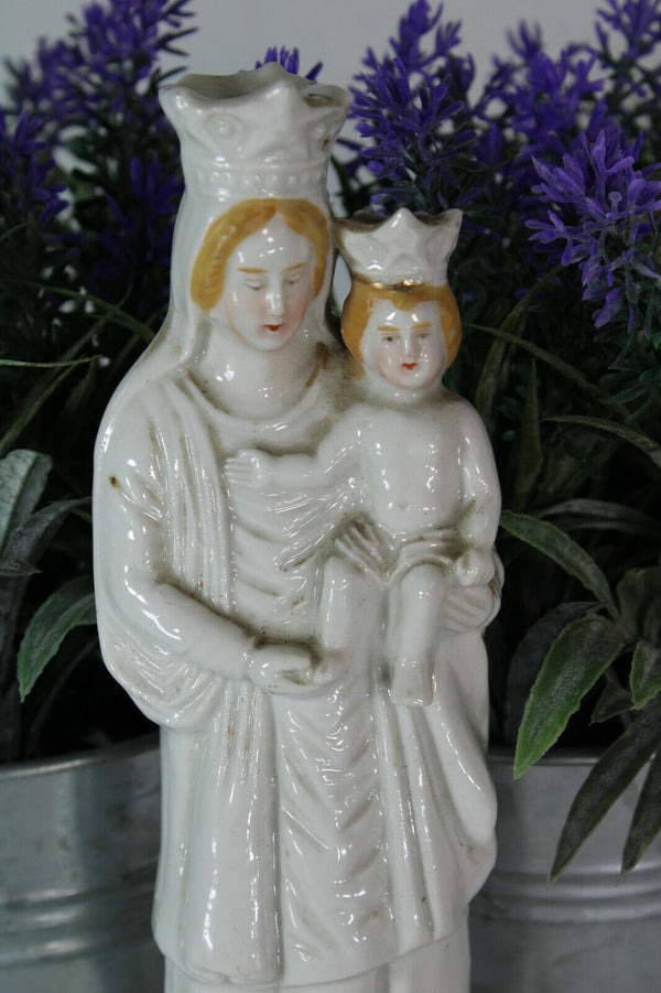 antique porcelain statue notre dame du chene religious