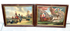 PAIR antique french oil canvas napoleon battle scene painting rare 19thc