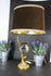 Hollywood regency Brass putti mirror Table lamp shade