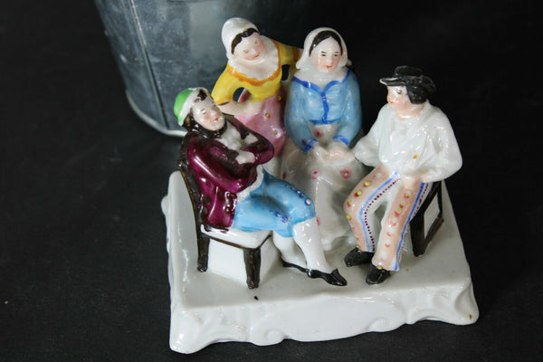 Small porcelain group statue