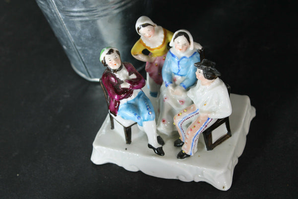 Small porcelain group statue