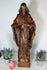 Antique XL 28.7" flemish chalk statue sacred heart christ jesus sculpture signed