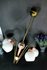 Stilnovo retro vintage italian brass pink opaline shade 5 arm chandelier lamp