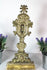 Antique 1800s italian 2 relic marcus holder stand wood carved church crucifix