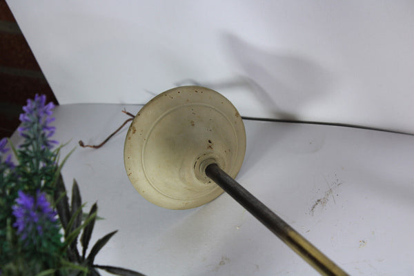 Mid century stilnovo design spider 5 arm chandelier yellow 1960