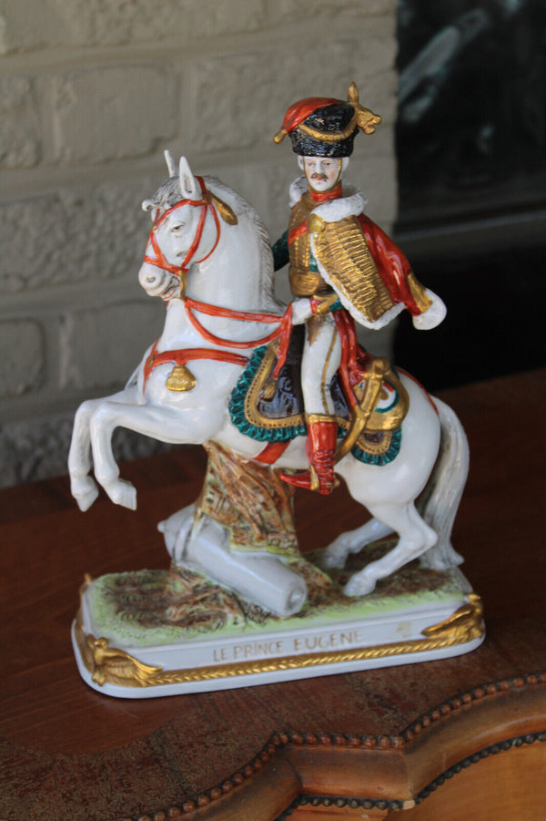 German Scheibe alsbach porcelain marked napoleon prince eugene horse statue
