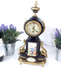 ACF sevres cobalt blue porcelain victorian mantel clock marked