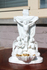 Antique Vieux paris porcelain 19thc angels crucifix  holy water font religious