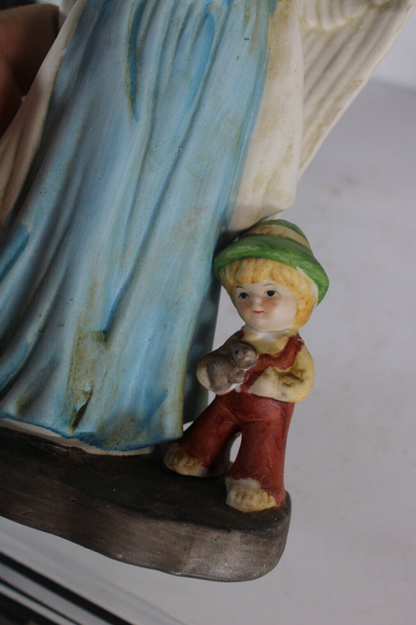 vintage german porcelain angel child rabbit figurine statue