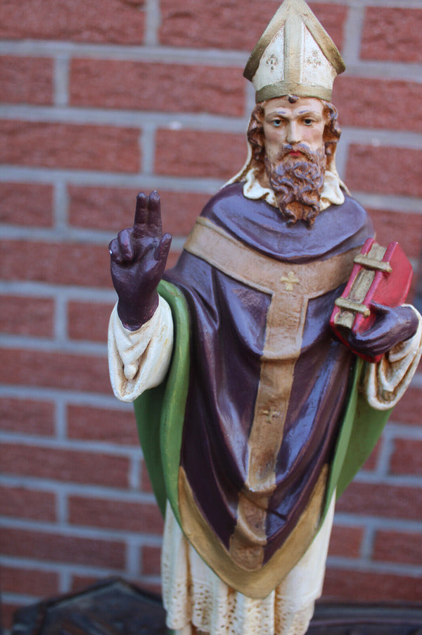 Antique ceramic saint martinus bishop statue figurine religious