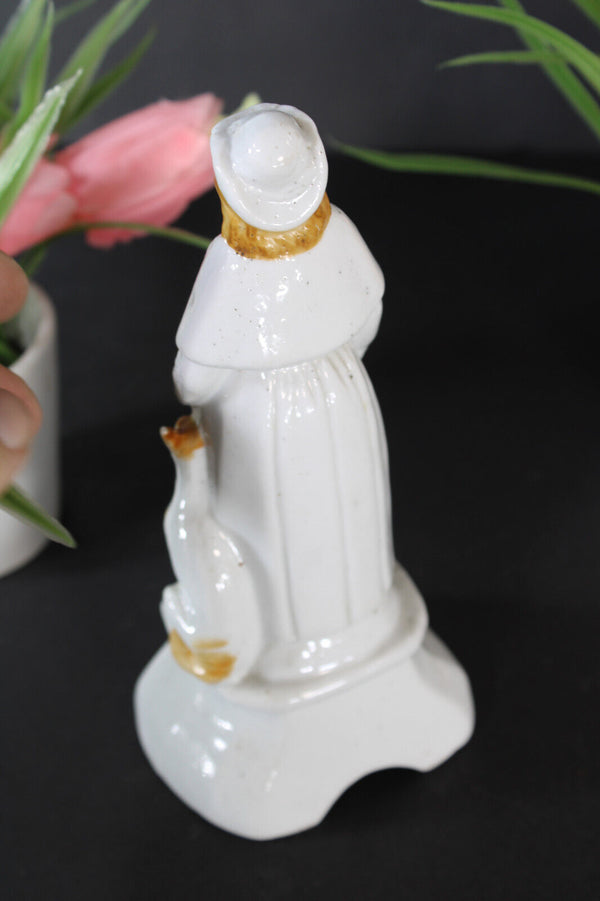 Antique vieux paris porcelain saint ROCH figurine statue religious