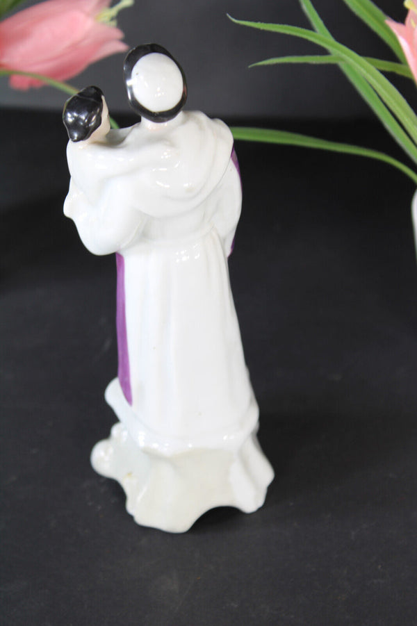 Antique vieux paris porcelain saint anthony figurine statue religious