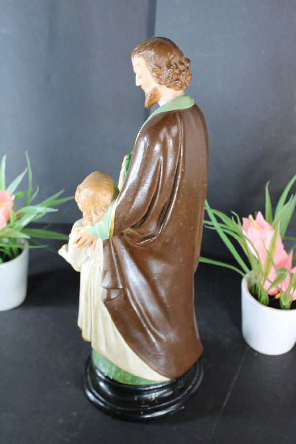 Antique ceramic saint joseph statue religious