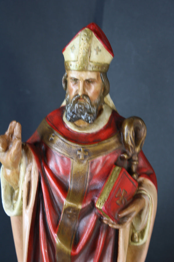 Antique ceramic saint eloy elooi bishop statue religious